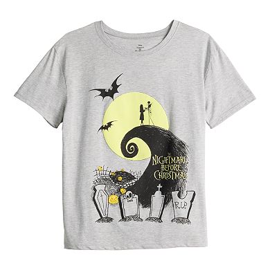 Disney's The Nightmare Before Christmas Juniors' Hill Silhouette Graphic Tee