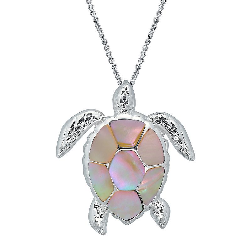 18791916 Aleure Precioso Silver Plated Abalone Turtle Penda sku 18791916