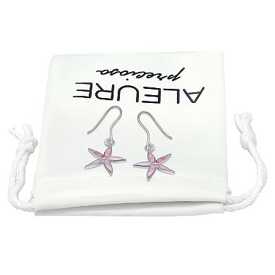 Aleure Precioso Silver Plated Abalone Starfish Drop Earrings