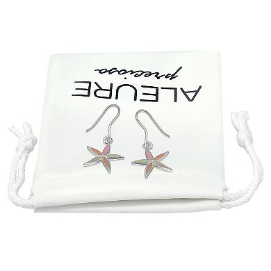Aleure Precioso Silver Plated Abalone Starfish Drop Earrings