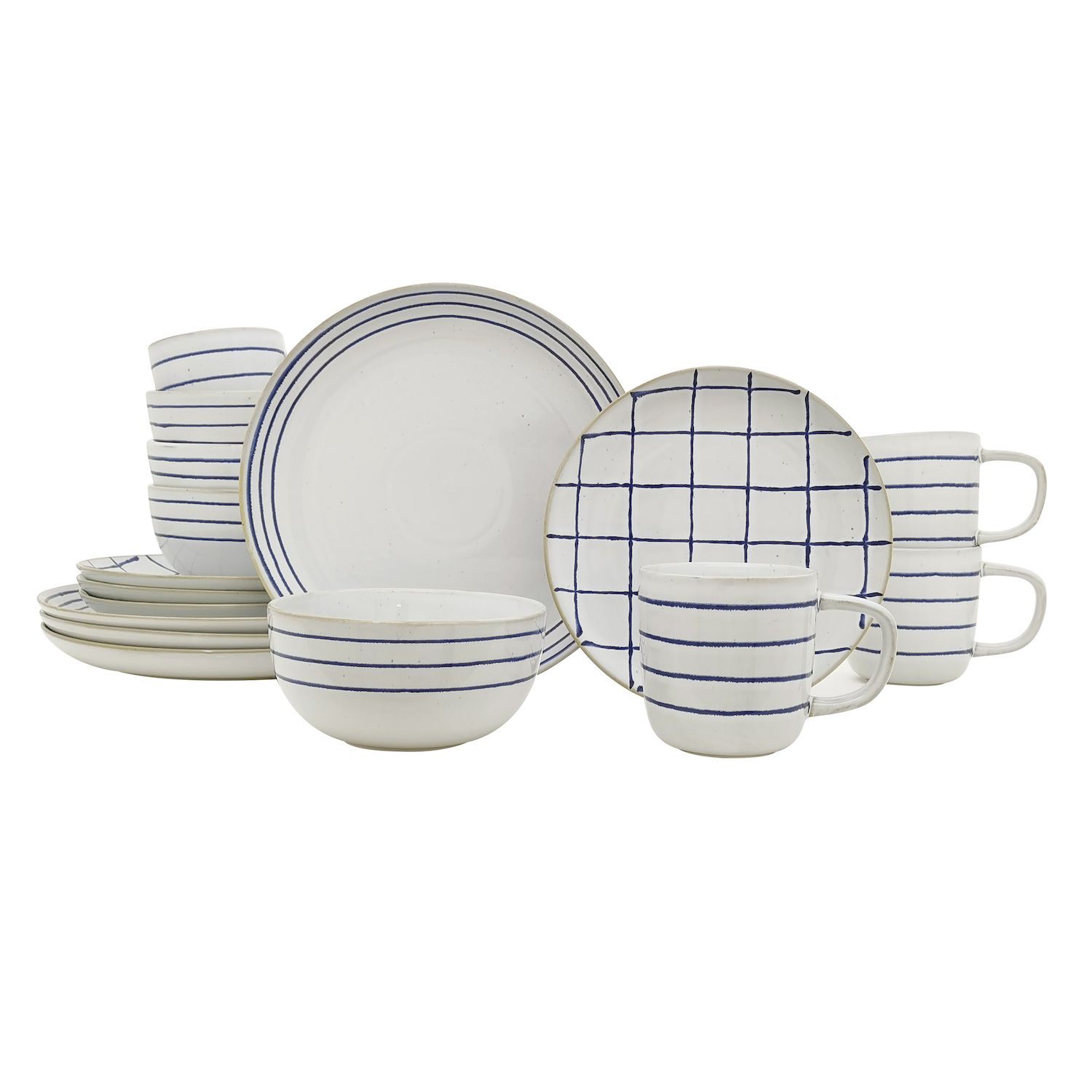 Black and White Aylin 16-pc. Dinnerware Set