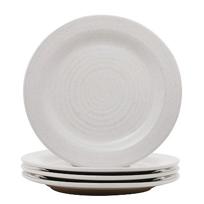 Food Network 4 pc. White Dinner Plate Set