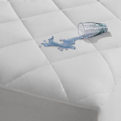 Sleep Philosophy Microfiber with HeiQ Smart Temp Treament Oversized Down Alternative Waterproof Mattress Pad