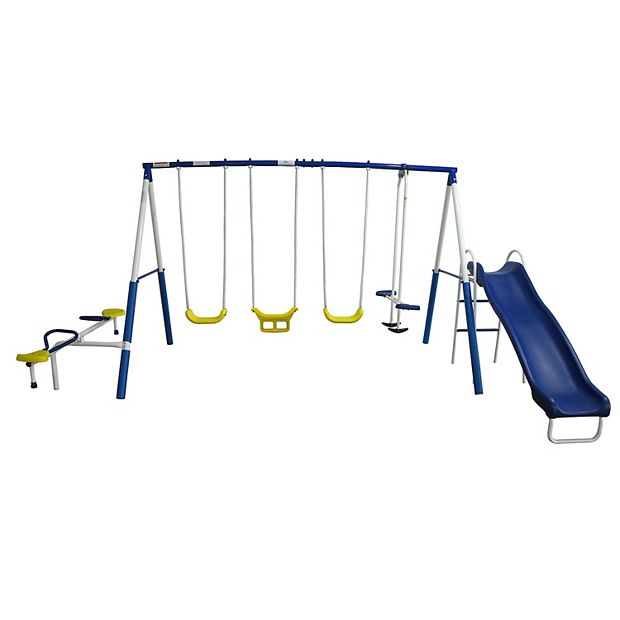 XDP Recreation Playground Galore Outdoor Swing Set with Glider 3