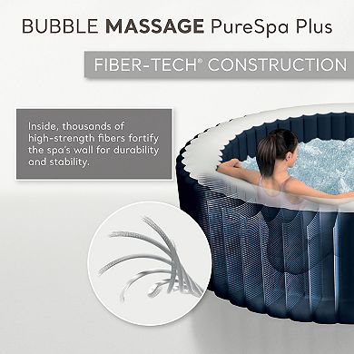 Intex 28429EP PureSpa Plus Portable 77" x 28" Inflatable Hot Tub Bubble Jet Spa