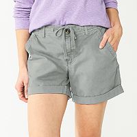 Sonoma Goods For Life Womens Comfort Waist 5-in Utility Shorts Deals