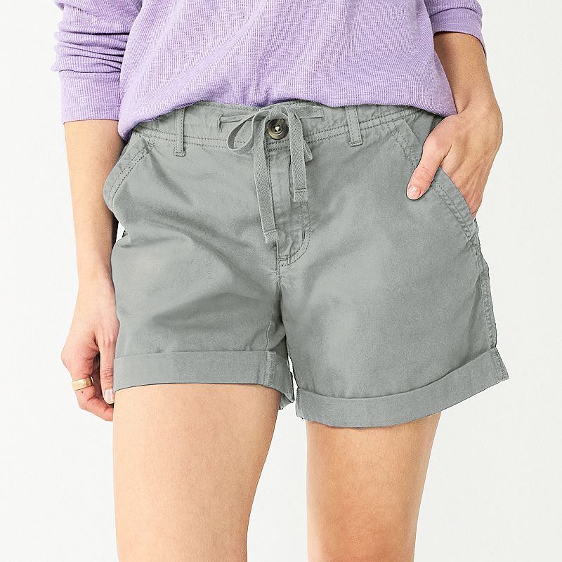 Womens Sonoma Goods For Life Utility Shorts, Size: XS, Med Grey