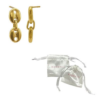 Adornia 14k Gold Plated Mariner Puff Chain Dangle Earrings