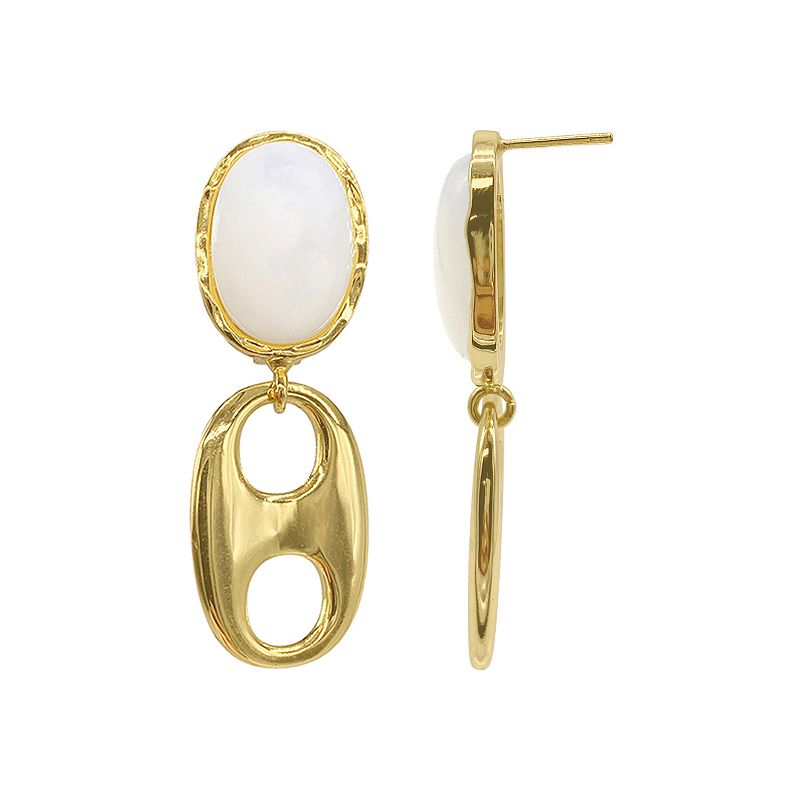 Adornia Mariner Chain Drop Earrings, Womens, White