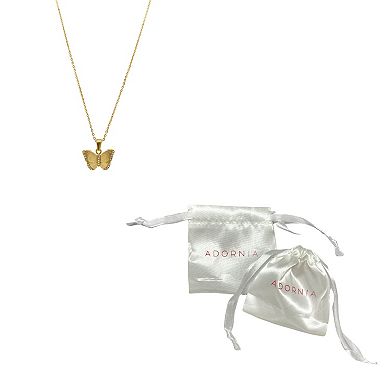 Adornia 14k Gold Plated Butterfly Pendant Necklace