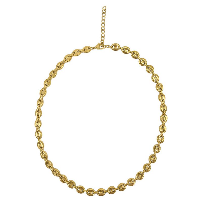 73025672 Adornia 14k Gold Plated Mariner Puff Chain Necklac sku 73025672
