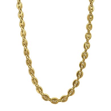 Adornia 14k Gold Plated Mariner Puff Chain Necklace