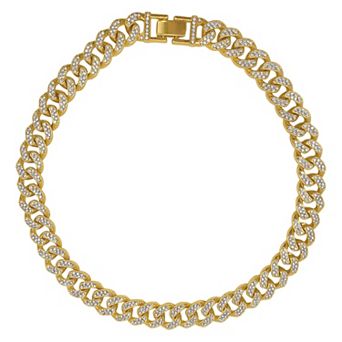 Adornia Cubic Zirconia Flat Curb Chain Necklace