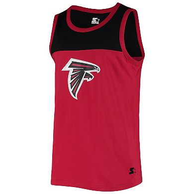 Men's Starter Red/Black Atlanta Falcons Team Touchdown Fashion Tank Top