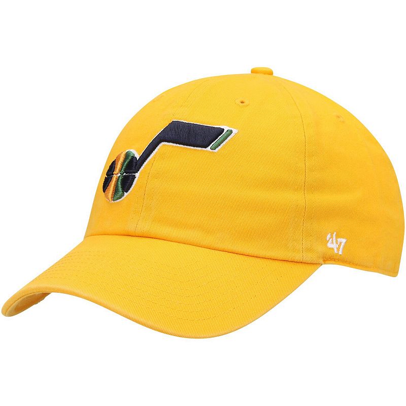 Mens 47 Gold Utah Jazz Team Clean Up Adjustable Hat