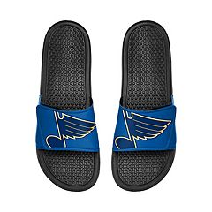 Youth FOCO St. Louis Blues Scuff Wordmark Slide Slippers Size: Large