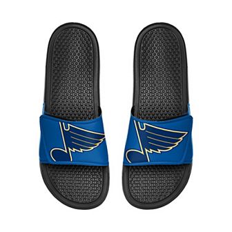 Youth FOCO St. Louis Blues Colorblock Big Logo Legacy Slide Sandals
