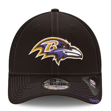 Men's New Era Black Baltimore Ravens Neo 39THIRTY Flex Hat