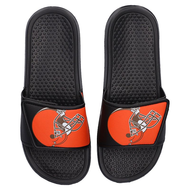 Youth FOCO Cleveland Browns Colorblock Big Logo Legacy Slide Sandals, Kids 