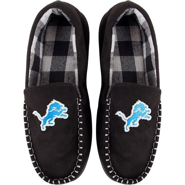 Detroit Lions Wordmark Open Back Moccasin Slippers