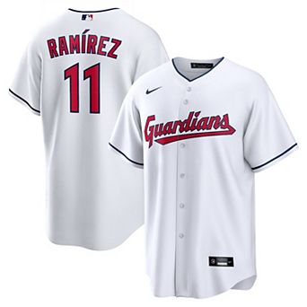 Men's Nike Jos̩ Ram�_rez White Cleveland Guardians Replica Player Jersey