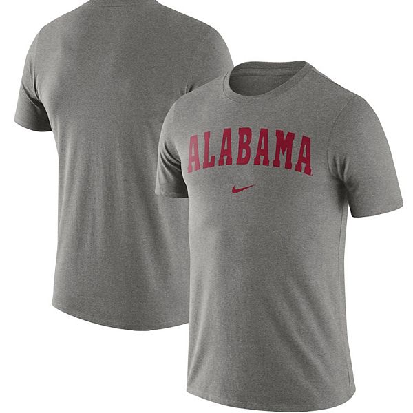 Men's Nike Heathered Gray Alabama Crimson Tide Essential Wordmark T-Shirt