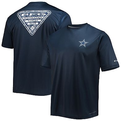 Men's Columbia Navy Dallas Cowboys Terminal Tackle Omni-Shade T-Shirt