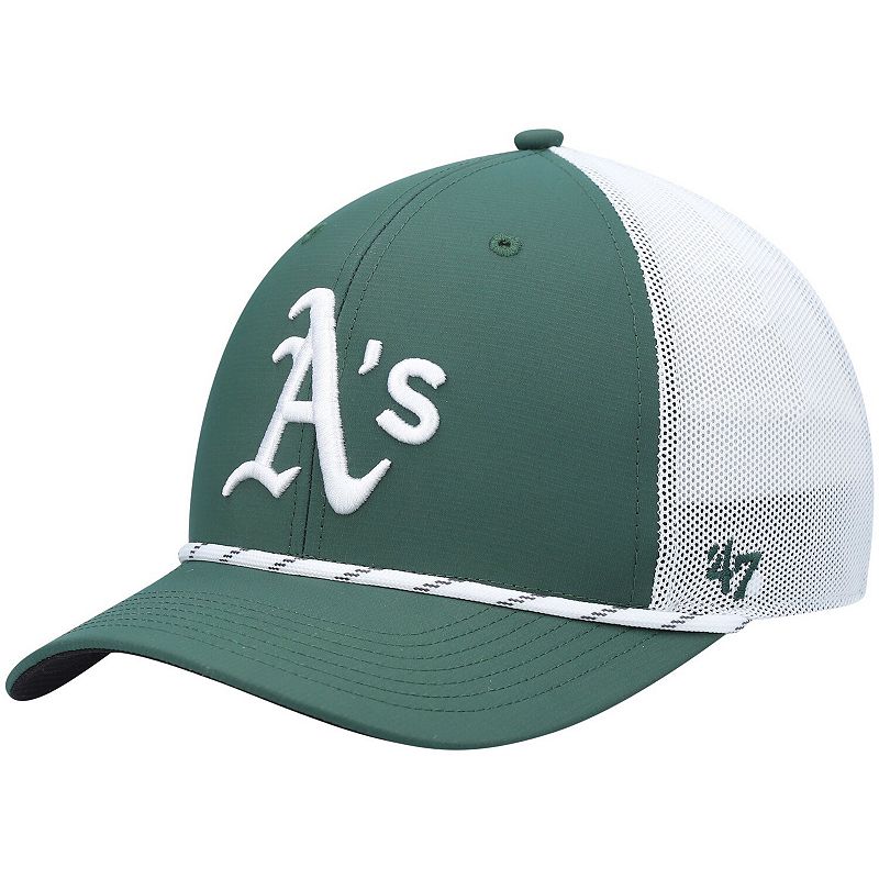 Mens 47 Green/White Oakland Athletics Burden Trucker Snapback Hat