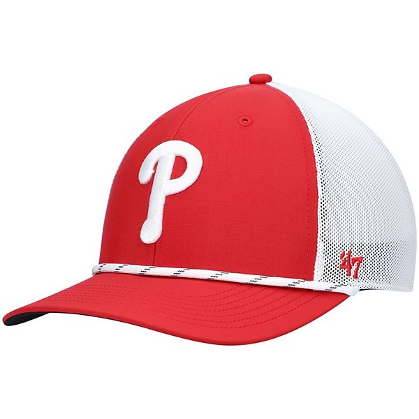 Men's '47 White/Red Philadelphia Phillies Apollo Two-Tone Cleanup Snapback  Hat