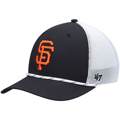 Men's '47 Black/White San Francisco Giants Burden Trucker Snapback Hat