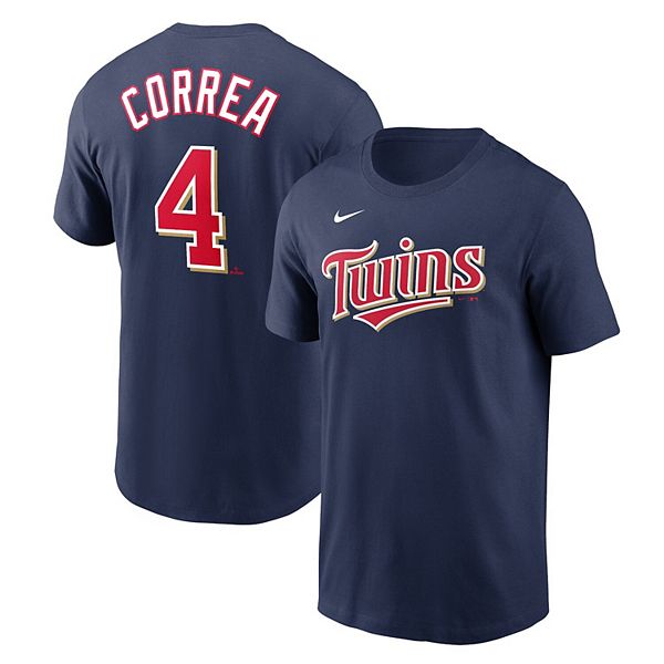 Men's Nike Carlos Correa Navy Minnesota Twins Name & Number T-Shirt