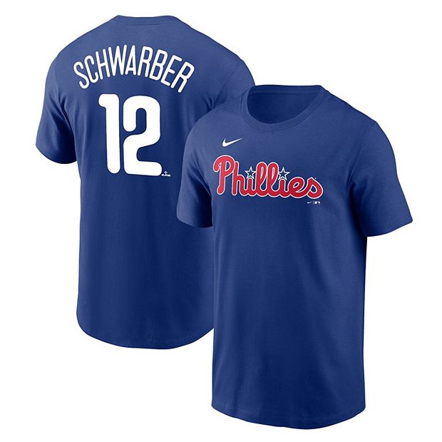 Kyle Schwarber Philadelphia Phillies Men's Red Backer Long Sleeve T-Shirt 