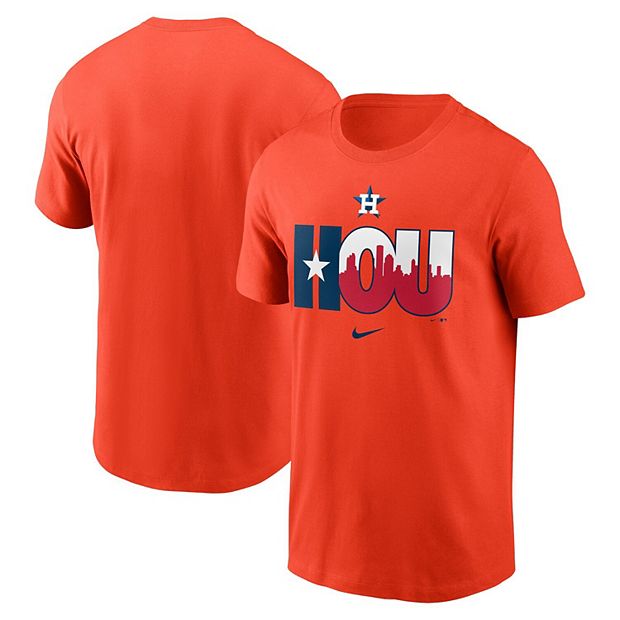 Men's Nike Orange Houston Astros Wordmark Local Team T-Shirt