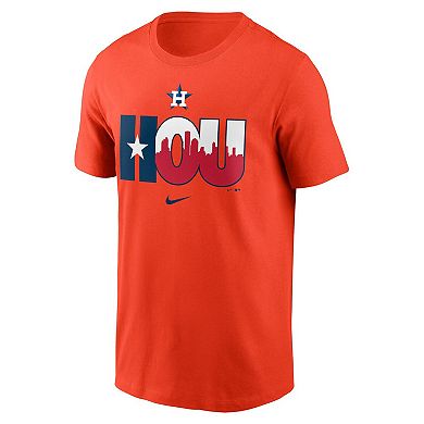 Men's Nike Orange Houston Astros Wordmark Local Team T-Shirt