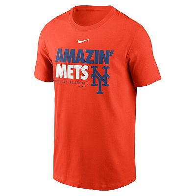 Men s Nike Orange New York Mets Amazin Mets Local Team T Shirt