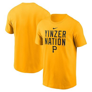 Men's Nike Gold Pittsburgh Pirates Yinzer Nation Local Team T-Shirt