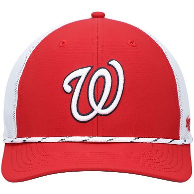 Men's '47 Red/White Washington Nationals Burden Trucker Snapback Hat