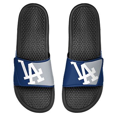 Youth FOCO Los Angeles Dodgers Colorblock Big Logo Legacy Slide Sandals