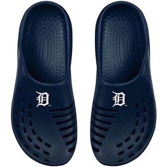 Youth FOCO Navy Detroit Tigers Sunny Day Clogs