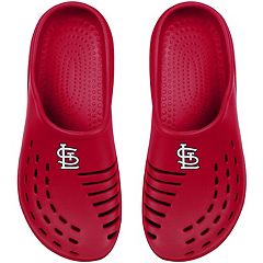 Men's FOCO Red St. Louis Cardinals Team Stripe Memory Foam Slide Slippers Size: Small