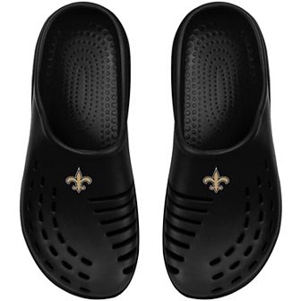 Youth FOCO Black New Orleans Saints Sunny Day Clogs