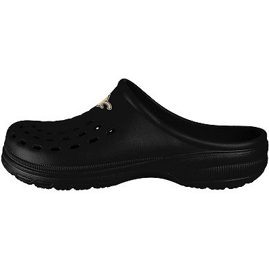 Youth FOCO Black New Orleans Saints Sunny Day Clogs