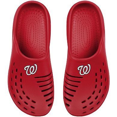 Youth FOCO Red Washington Nationals Sunny Day Clogs