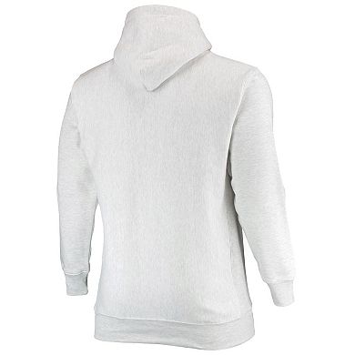 Men's Champion Heathered Gray Texas A&M Aggies Big & Tall Reverse Weave Fleece Pullover Hoodie Sweatshirt