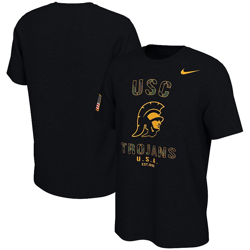 Mens Nike Black USC Trojans Veterans Day T-Shirt, Size: Small
