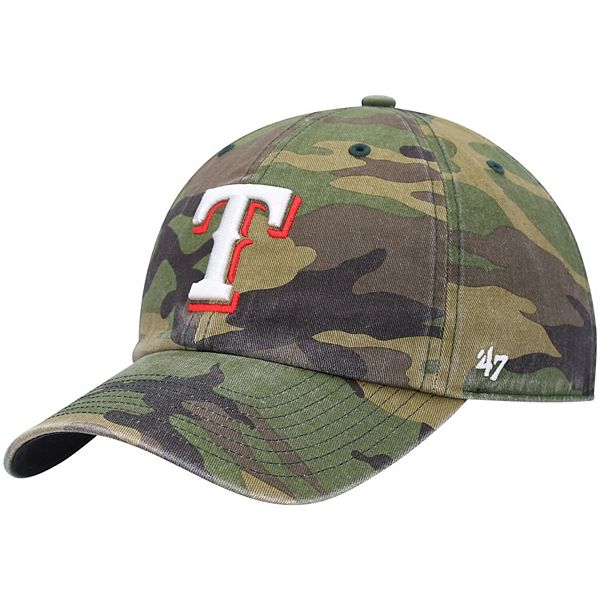 47 Brand Men's '47 Camo Texas Rangers Clean Up Adjustable Hat - Macy's