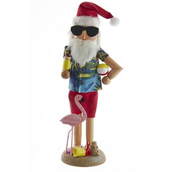 Kurt Adler Beach Santa Nutcracker Floor Decor