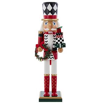 Kurt Adler Red, White & Black Festive Nutcracker Christmas Floor Decor