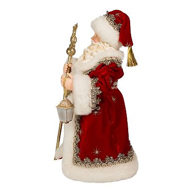 Kurt Adler 10-Inch Fabriché Regal Red Angel Treetop
