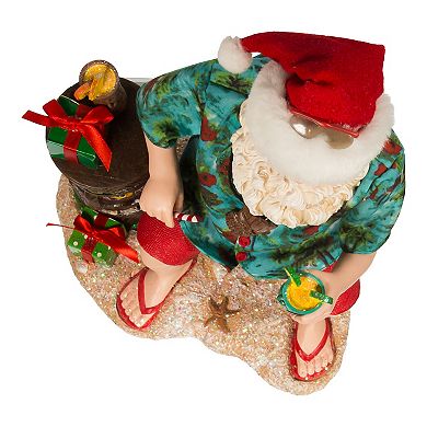 Kurt Adler Tiki Beach Santa Christmas Table Decor